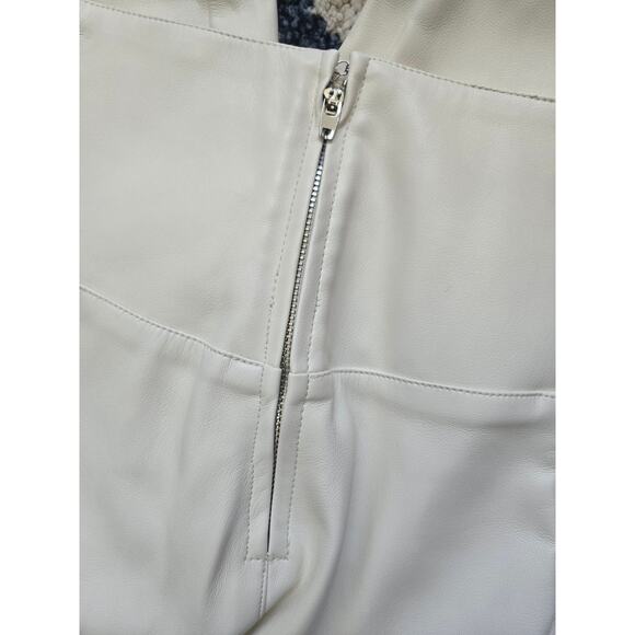 Free People Faux Leather Flare Pants Size 32 NWT Off-white - Picture 5 of 13